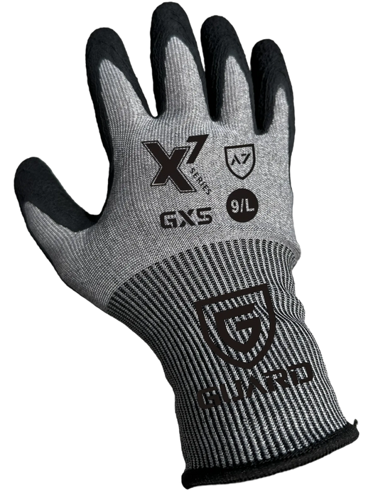 GX5 - High Cut-Resistant (A7) - 18-Gauge - Ultra-Light Foam Latex Coated Glove A7 - LATEX