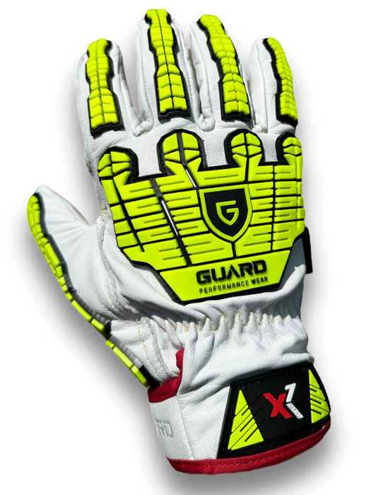 GX7 - High Cut-Resistant (A7) 18-gauge - Hi-Vis Impact Level 2 -Premium Goat Skin Leather A7 - LEATHER