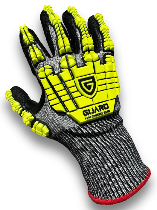 GX8 - High Cut-Resistant - 13-gauge - Hi-Vis Sandy Nitrile Coated Glove A7 - NITRILE