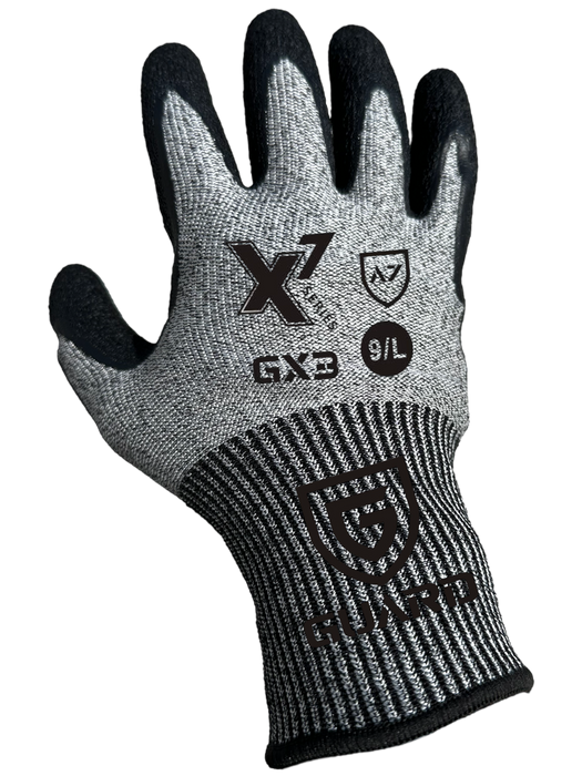 GX3 - High Cut-Resistant (A7) - 13-Gauge -  Ultra-Light Latex Crinkle Coated Glove